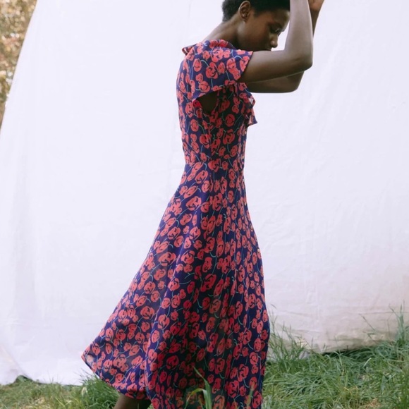 NWT NEW CHRISTY DAWN The Daisy Dress Floral Ruffle Midi Rose Bloom - Picture 3 of 9